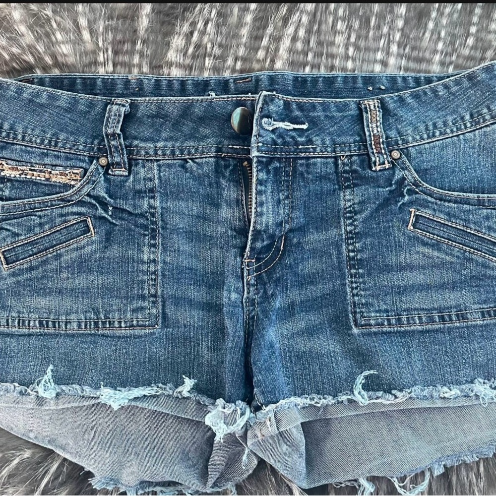 Distressed Denim Shorts